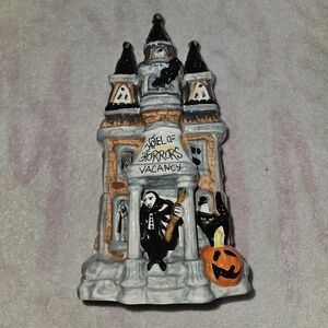 Blue Sky Ceramic Halloween Tealight Candle Holder